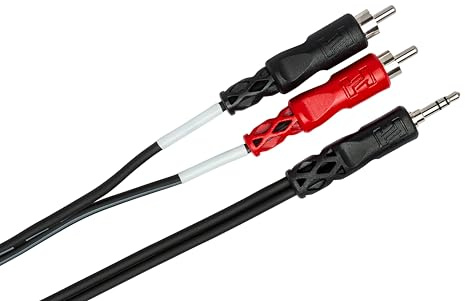 Hosa CMR-206 Stereo Breakout, 3.5 mm TRS to Dual RCA, 6 Feet