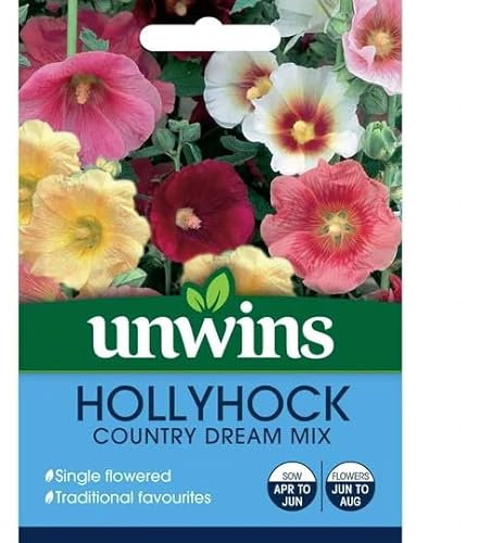 Unwins Hollyhock Country Dream Mix Seeds