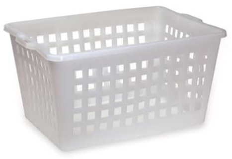 Ecoplast | Cesta Porta Pane Grande Forata, Capacità 100 Lt, Colore Neutro, 77,5x53,5x40, Made in Italy