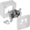 Poppstar 1x 4-Port Universal Satellite Terminal Wall Plate/SAT Wall Socket (1x CATV (cable TV), 2x SAT, 1x radio), surface-/flush-mounted, white