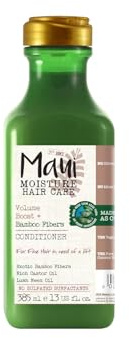 Maui Moisture Acondicionador reparador y fortalecedor de cabello dañado o en transición, con fibras de bambú y otros ingredientes 100% naturales y veganos. Libre de agentes artificiales, 385 ml