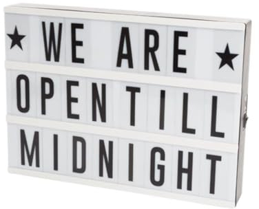 Perel LED-Leuchtkasten,USB,3x AAA,95 Buchstaben,10 Emojis,30 x 22 x 4,3 cm