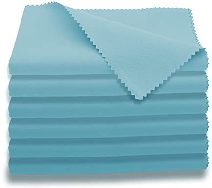 AAwipes Guitar Cloths Microfiber Blue 6pcs 12x12 Plush Polishing Cloths