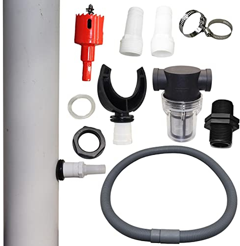 Sysdisen Fallrohr-Regensammler, Fallrohrumsteller Für Regentonne, Regentonnen Umlenker Kit, Fallrohr-Umsteller für Regentonne, Regenwasser-Filtrationssystem mit Fallrohr