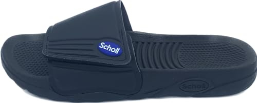 Scholl Unisex Nautilus Slide Sandal, Nero, 43 EU