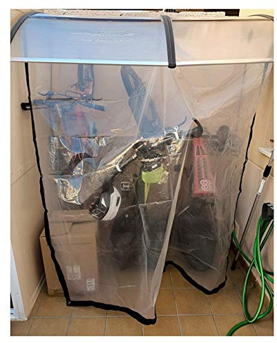 Bâche imperméable transparente robuste 5 x 5 m 0,16 mm d'épaisseur pour remorques, voitures, bateaux et vélos, œillets antirouille et corde en nylon inclus