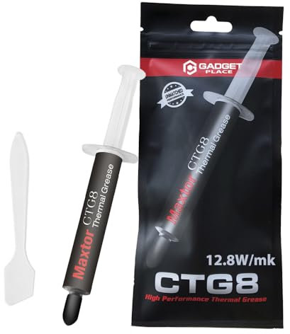 Gadgetplace Pâte Thermique Pâte Thermique 10 GR - 12,8 W/m² k - CPU/GPU - Composé dissipateur Thermique