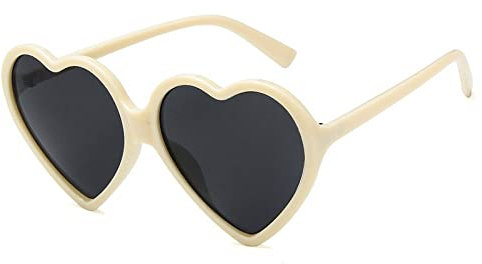 YIHANSS Love Heart Sunglasses Women Fashion cute sexy retro Cat Eye Vintage Sun Glasses red purple tea UV400 Lens female