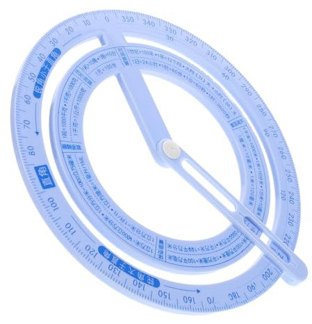 BESPORTBLE 4pcs Rotating Protractor Angle Ruler Engraved Gauge for Woodworking School Use