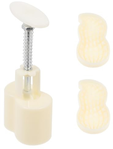 MUCKLILY Molde para Pastel de Luna Prensado a Mano de Plástico, Molde para Pasteles de Judías Verdes de 50g, Herramienta para Hornear Repostería Reutilizable y Fácil de Limpiar para