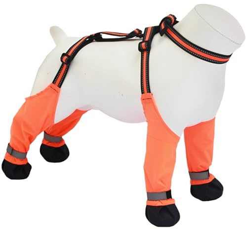 Hundeschuhe XS, Haustierpfotenschutz, wasserdichte Stiefel mit verstellbaren reflektierenden Riemen, rutschfeste Sohle