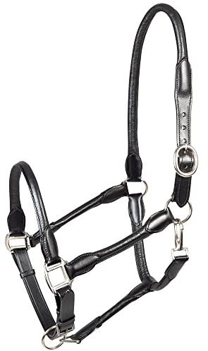 PFIFF 102923 Halfter Redonda, Lederhalfter Softleder, Rundgenäht, Schwarz Cob