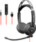 Bluestork MC 401 Casque Micro PC Filaire USB/3,5 mm, Son Stéréo, Microphone Rotatif Antibruit, Ultra Confort, Contrôle du Volume - Casque Professionnel Léger Idéal Télétravail (USB+Jack)