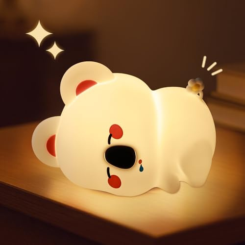 Koala Nachtlicht – Dimmbare kinder Lampe mit Timer, USB-Ladbar Niedliches | Tierdesign Touch-Steuerung Silikon süßes Licht, Weichem Licht für Cute Nachtlicht Kinderzimmer Deko (Koala)
