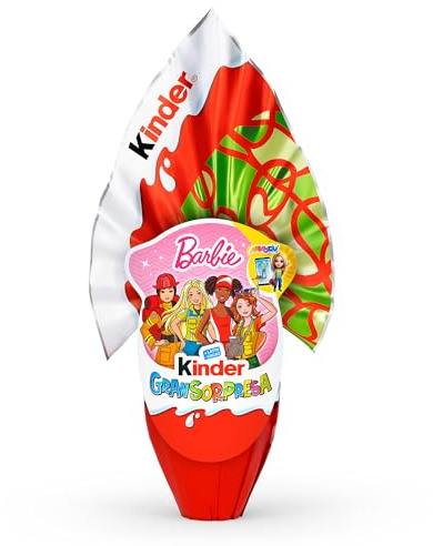 Kinder GranSorpresa Barbie, Uovo di Pasqua Kinder 2026 di Finissimo Cioccolato al Latte con Sorpresa Barbie, 150 g
