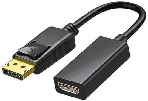 CABLEPELADO Adaptador DisplayPort Macho a HDMI Hembra, Adaptador DP a HDMI, Convertidor DisplayPort a HDMI, Adaptador de DisplayPort a HDMI, Conversor DP a HDMI, 1080P 4K, hasta hasta 1920 x 1080