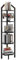 YMYNY Estante esquinero de 5 Niveles, Altura de 176 cm, Estante de Almacenamiento, Multiusos, para Sala de Estar, baño, Cocina, Dormitorio, Oficina, Estilo Industrial Negro HBR006B