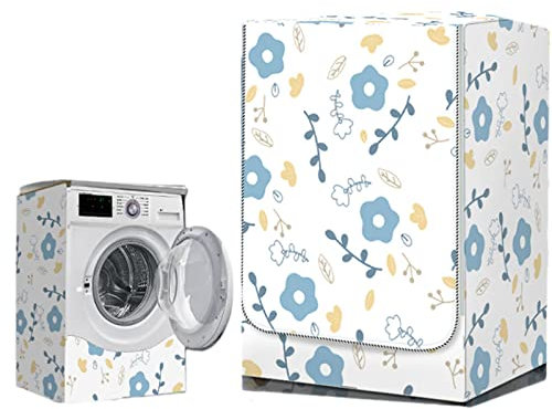 CRCRC Housse de Protection for Machine à Laver, Housse de Protection for Machine à Laver, étanche, à Chargement Frontal, sèche-Linge,Le Bleu(S- 4-7.5kg)