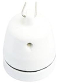 Portalámparas cerámico E27 para colgar, ideal para iluminación decorativa y funcional en viviendas y comercios.