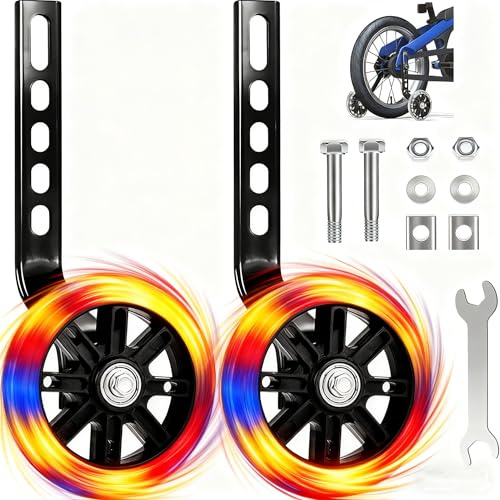 TFSZE Rotelle bicicletta bambino,Ruote Ausiliarie per Biciclette,Rotelle Stabilizzatori,Training Wheels for Bikes Stabilizzatori,Ruote di Sostegno di Sicurezza
