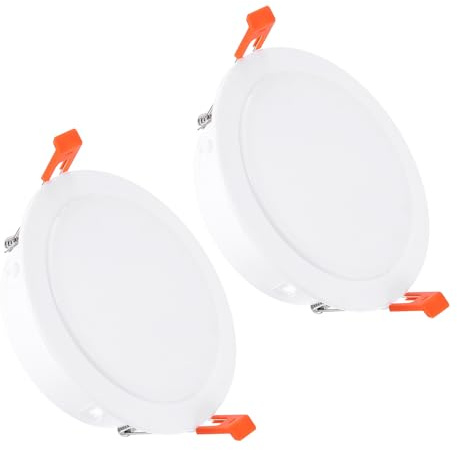 PATIKIL 2 Unidades Placa De Cubierta De Techo De 5.2 Con Resorte, Panel Decorativo Para Empotrar Luz, Tapa, Adecuado Para Aberturas Redondas De 4.2-4.9 En Techo De Vidrio, Blanco