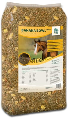 ALL-WIN Horse Banana Bowl Mash 15 kg | Getreidefreies Pferdefutter ohne Zuckerzusatz | Mit Leinsaat, Banane & Karotte | Hohe Schmackhaftigkeit – unterstützt Verdauung & Regeneration