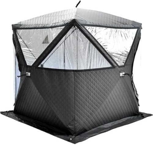 LYXYGMV Tente de pêche d'hiver, Tente sur Glace, abri Portable, imperméable et Coupe-Vent pour la pêche hivernale(Sauna Style L)