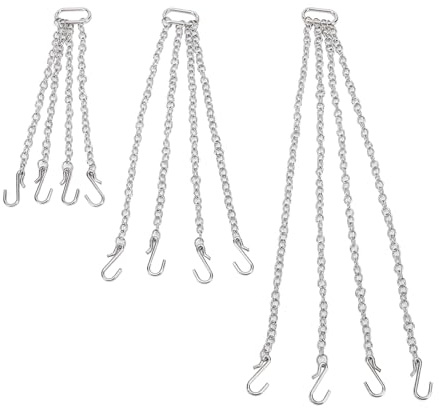 Julihai RC Trailer Chain Set with Hooks, for 1/50 Scale Crawler Crane Model Accessories 8cm 12cm 18cm