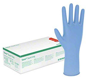 B. Braun Vasco® Guard Long Nitrilhandschuhe Untersuchungshandschuhe Langschaft, pf, M, 100St