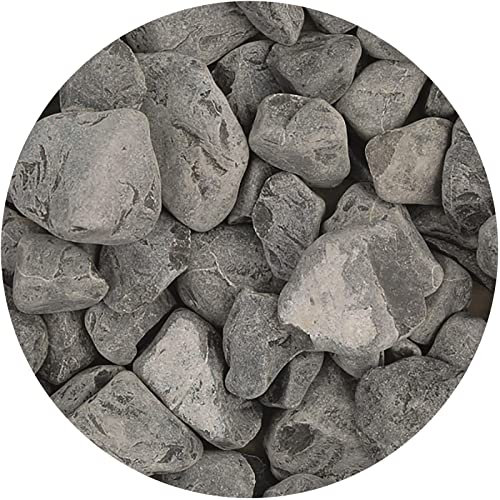 simpa Decorative Landscaping Garden Driveway Aggregate Pebbles & Cobbles - Black 30-60mm - 20kg Bag