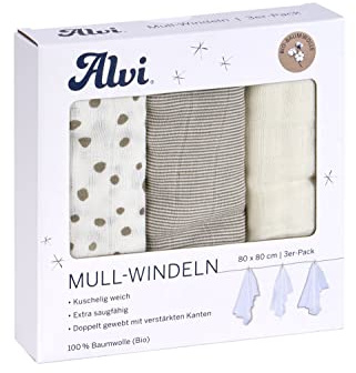 Einzelnes Mulltuch Mull-Windeln Colour - Farbe: Snow White - Größe: 80X80Cm
