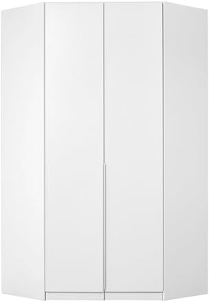 Rauch Möbel Alabama, Eckschrank, Farbe Weiß, Breite 117 cm | Eckkleiderschrank, 2-türig, Zubehör Basic, für Schlafzimmer, Kinderzimmer, Hauswirtschaftsraum, Garderobe, Flur