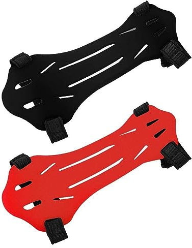 Wudaizhi 2 Stück kleine Silikagel-Armschoner, Unterarmschutz für Bogen, Bogenschießen, Armschutz mit 2 Riemen, Jagdzubehör