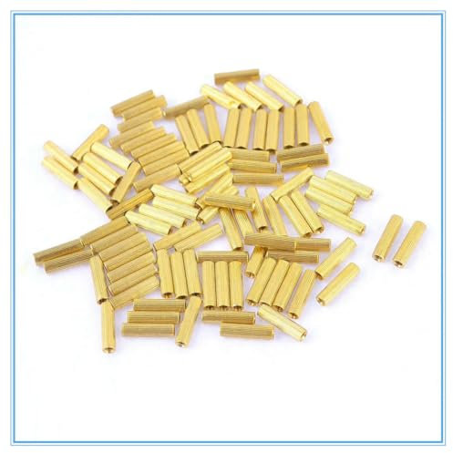 50 Stück Kupfermuttern M2x 2 3 4 5 6 7 8 9 10 11 12 13 14 15–25 mm Zylinder Innengewinde Messing Abstandshalter Abstandshalter-M2x4 mm