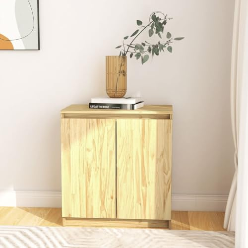 Chaduof Beistellschrank 60x36x65 cm Massivholz Kiefer, Schrank Klein, Flurschrank, Kommode, Vorratsschrank, Flurschrank, Badezimmerschrank, Kleinmöbel - 833097