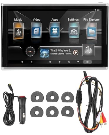 Support de Voiture 4K 10,1 Pouces, Tablette de Moniteur D'appui-tête avec 1 Go de ROM 32 Go, pour écran Tactile IPS de Siège Arrière, pour Les Moniteurs TV des Sièges Arrière