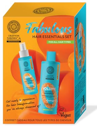 Fabulous Hair Essentials Set – Champú Volumen + Sérum Multifunción Reparador De Queratina – Cabello Ligero, Voluminoso Y Reparado