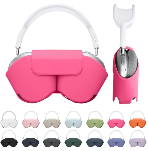kwmobile Cover for Apple AirPods Max/AirPods Max 2 Case - Sleep Mode Compatibility - Polyester Case for Headphones - Fuchsia