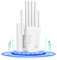 Ripetitore WiFi Potente per Casa,Amplificatore Wifi,6 Antenna,2 Porte LAN,Estensore Wi-Fi per Casa e Ufficio,amplificatore segnale wifi,WiFi Extender,Coverage up to 300 m²,Plug and Play (ZJ660)