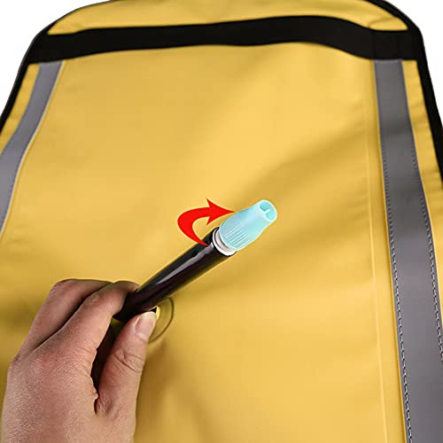Paddle Float, Grande capacité d'auto-économie Aide à la sécurité avec Une Boucle à Libération Rapide pour Le Kayak, Le canoë, la Navigation de Navigation, Couleur Jaune Vif avec des Bandes