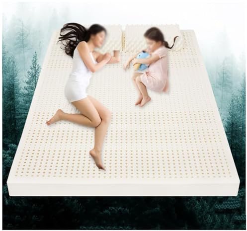 Premium-Latexmatratze aus Naturlatex mit Bio-Matratzenbezug, ergonomische, atmungsaktive und strapazierfähige Matratzenauflage, 1 Zoll, 180 x 190 cm (71 x 75 Zoll)