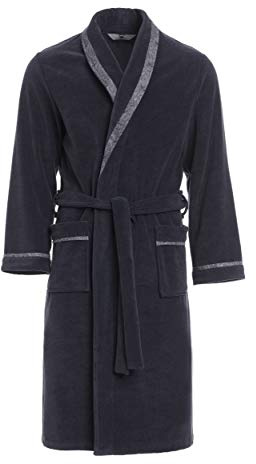 Revise Herrbadrock – morgonrock – elegant – varm – RE-400, grafit, XL