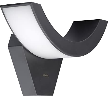 Oktaplex lighting, Lima, Lampada da Parete Antracite, Stile Moderno e Luce Calda per Ingressi, Giardini, Terrazze, Lampada LED Esterno IP 54, 10 W