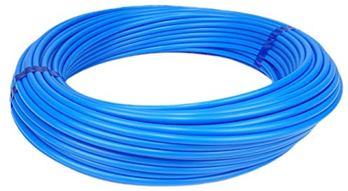 Tubo in polietilene, 25 m, 10/8 mm (diametro esterno/diametro interno), tubo pneumatico ad aria compressa, colore: blu