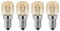 Batto Bombilla de Horno, 4 Piezas E14 de Horno 15 W, Bombilla de Horno LáMpara de Horno Pygmy Tapa Transparente, Resistente E14 Luz de Hasta 300 Grados Celsius para Horno