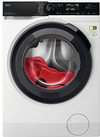 AEG WiFi Waschmaschine, Serie 9000 mit AbsoluteCare, SoftWater – Wasservorenthärtung, ProSteam – Auffrischfunktion, 9,0 kg, Leise, Mengenautomatik, Nachlegefunktion, 1400 U/min, LR9W75490