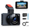 Range Tour Dashcam Auto con Scheda SD 64G, 1080P FHD Telecamera per Dash cam IPS 3 DVR Digitale Video registratore Guida Anteriore con Grandangolo di 170° Visione Notturna Registrazione Loop