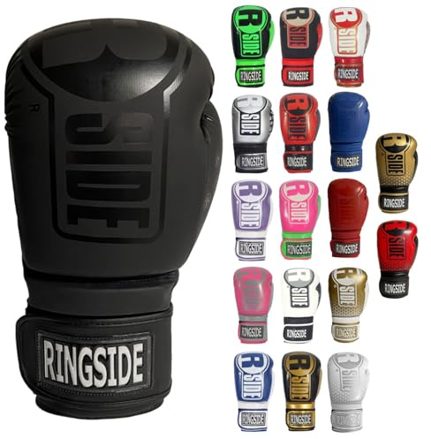 Ringside Apex Bag Gloves, IMF-Tech Synthetic Boxing Gloves with Secure Wrist Support, Ideal for Men and Women, Black, L/XL