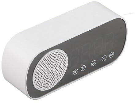 Sveglia Digitale, Orologio da Tavolo con Lettore Wireless, Radio FM Integrata con Sintonizzazione Digitale, Connessione Bluetooth, Doppia Sveglia LED per Cucina, Casa, Comodino