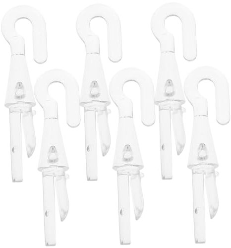 Cabilock 6Pcs Blind Wand Hook for Vertical Blinds Rod Head Connectors for Louvers Lightweight and Practical Window Accessories